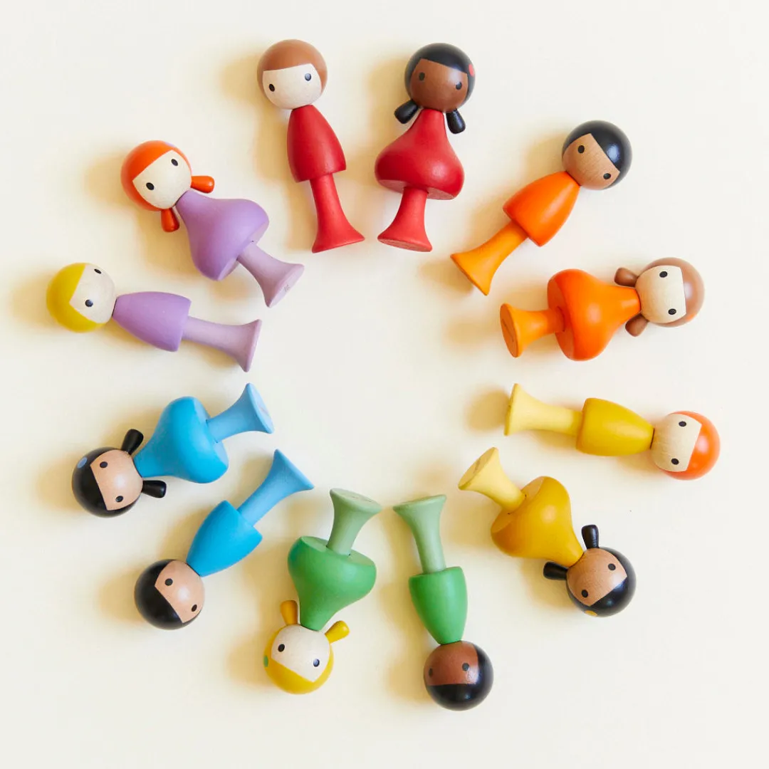 Sarah's Silks Clicques Handmade Wooden Dolls-Andy