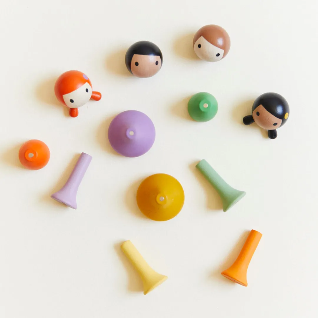 Sarah's Silks Clicques Handmade Wooden Dolls-Andy