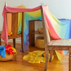 Sarah's Silks Fort Kits|Waldorf Playstand-Double Rainbow Fort Kit