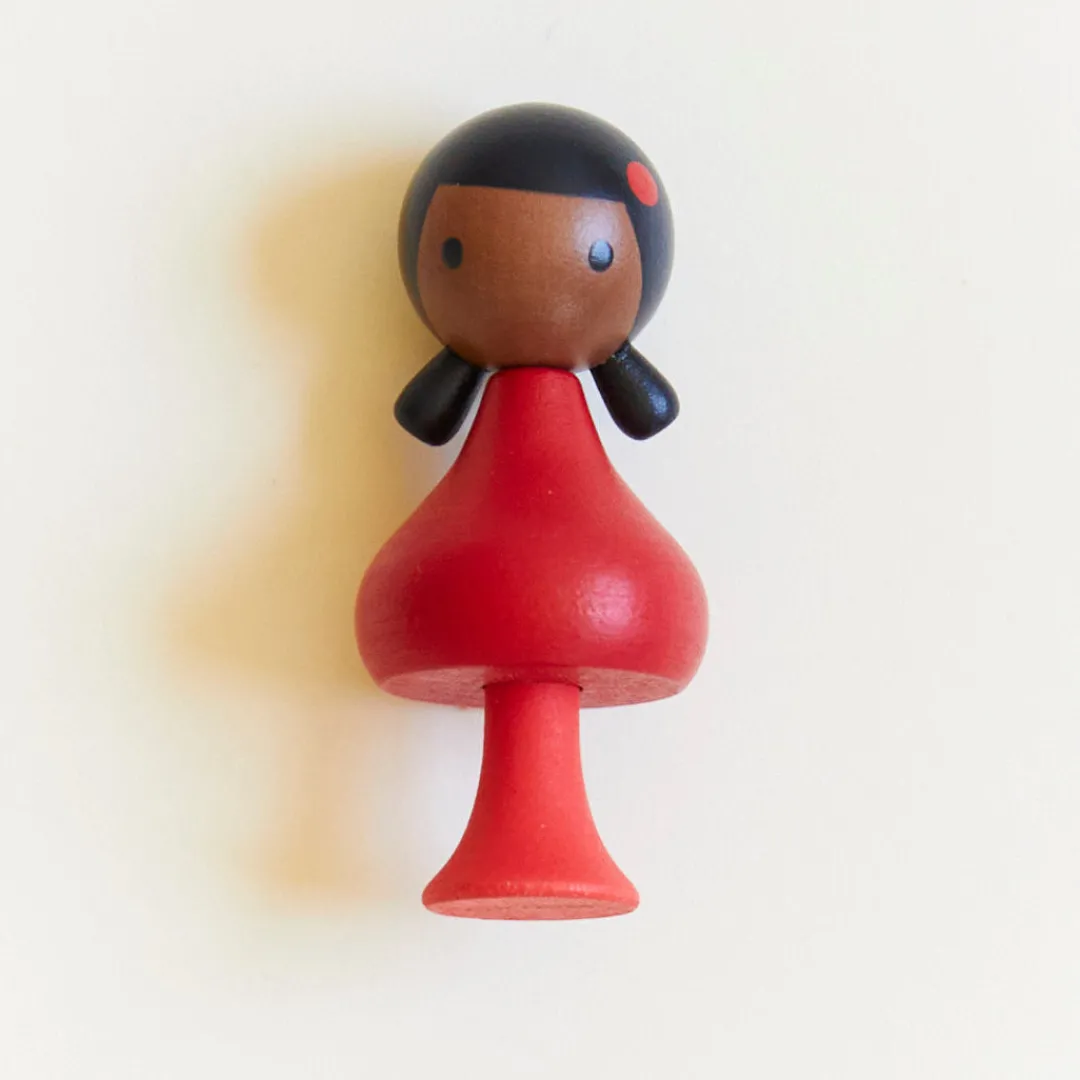 Sarah's Silks Clicques Handmade Wooden Dolls-Ebony