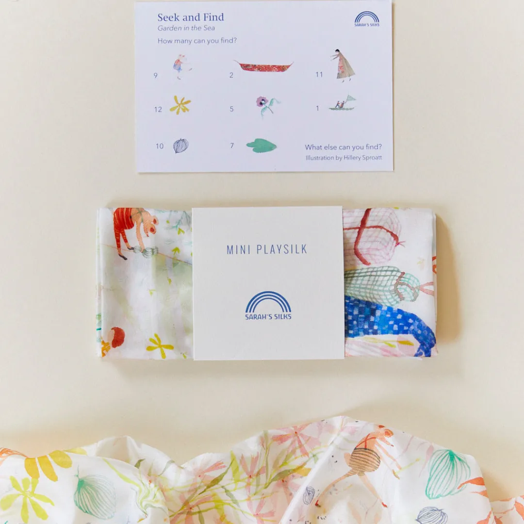 Sarah's Silks Seek & Find Playsilks-Garden In The Sea Seek & Find Playsilk