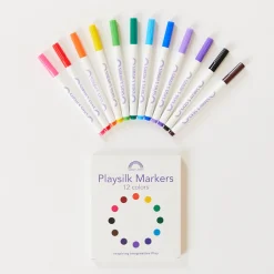 Sarah's Silks Coloring Playsilks-Heart Coloring Playsilk & Markers Set