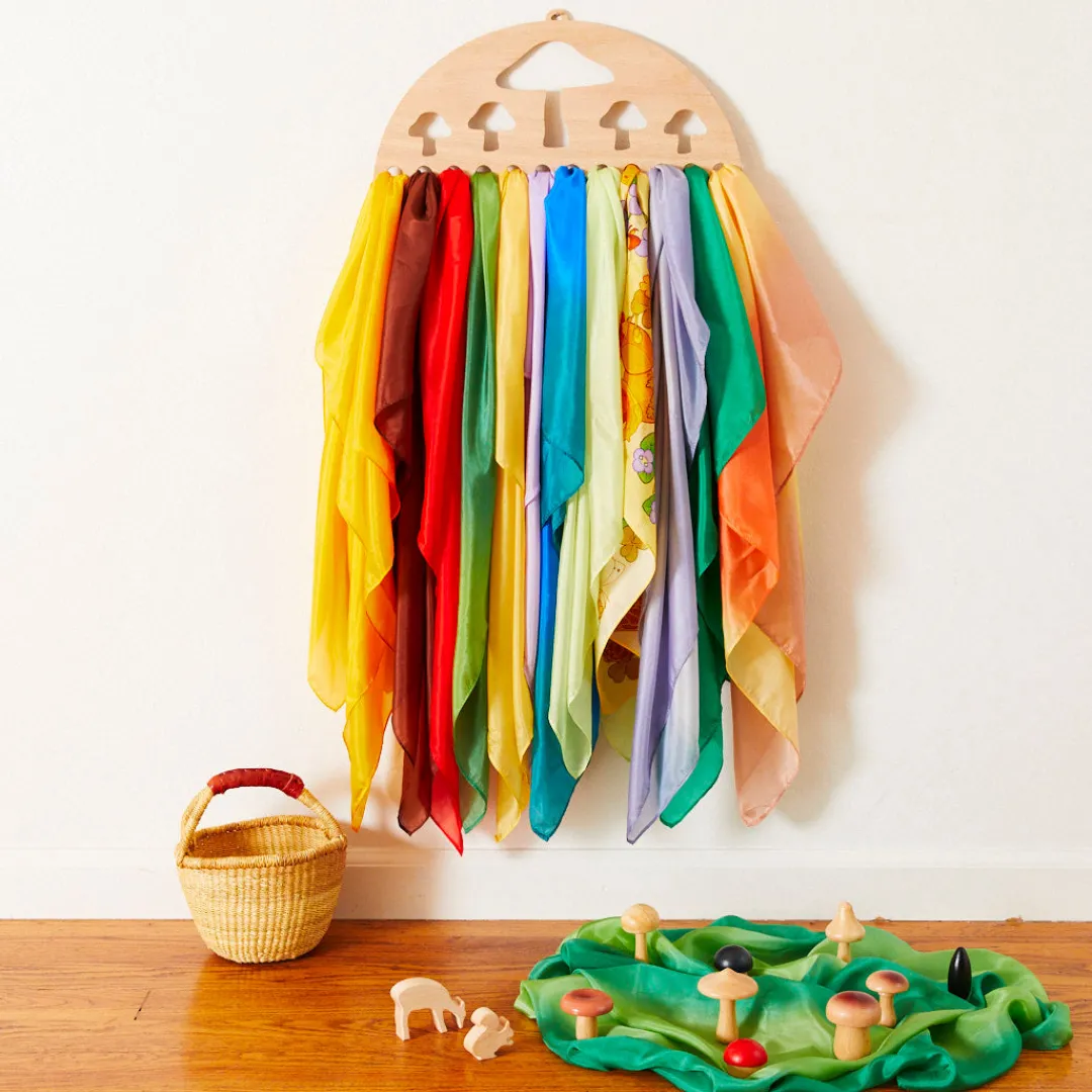 Sarah's Silks Playsilk Displays-Large Mushroom Playsilk Display