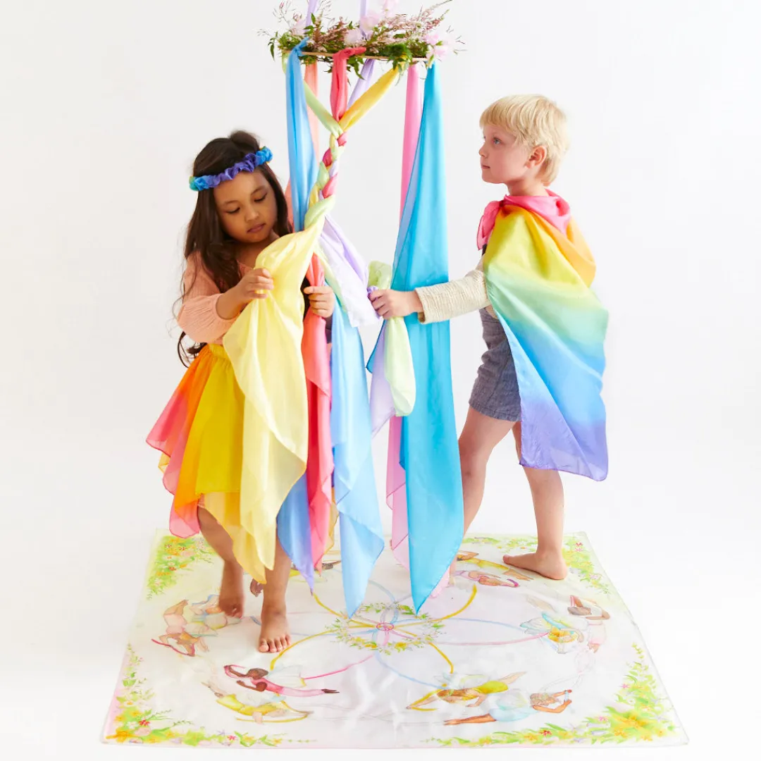Sarah's Silks Playsilk Sets-May Day Playsilk Set Of 8
