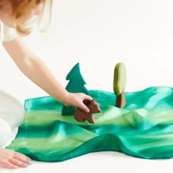 Sarah's Silks Mini Playsilks-Mini Forest Playsilk