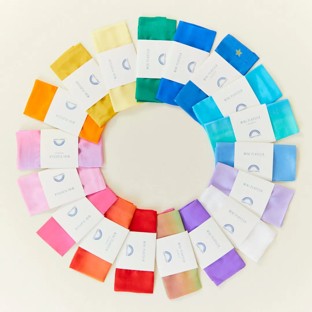 Sarah's Silks Mini Playsilks-Mini Solid Color Playsilks