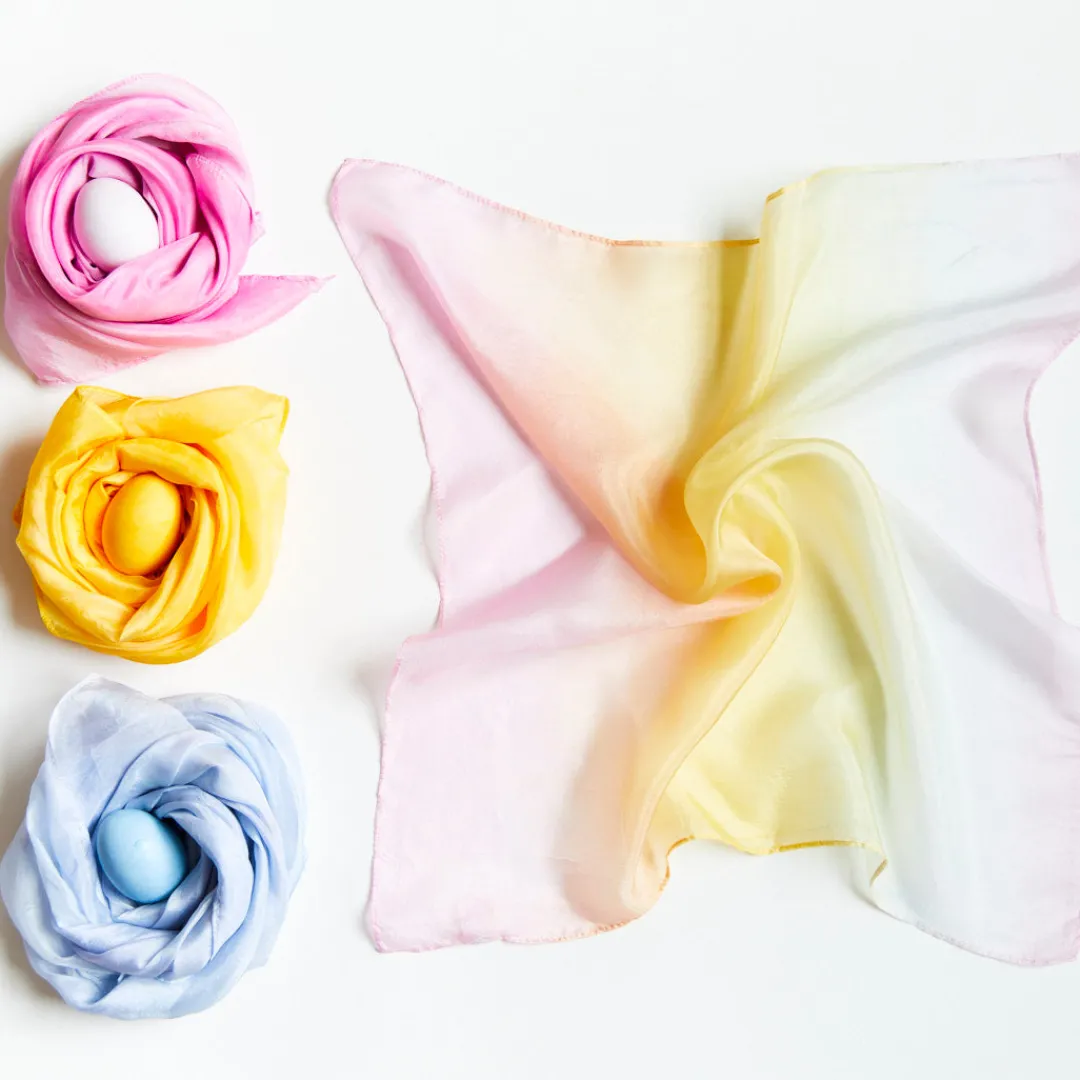 Sarah's Silks Mini Playsilks|Coloring Playsilks-Mini White Playsilk Pack For Dyeing