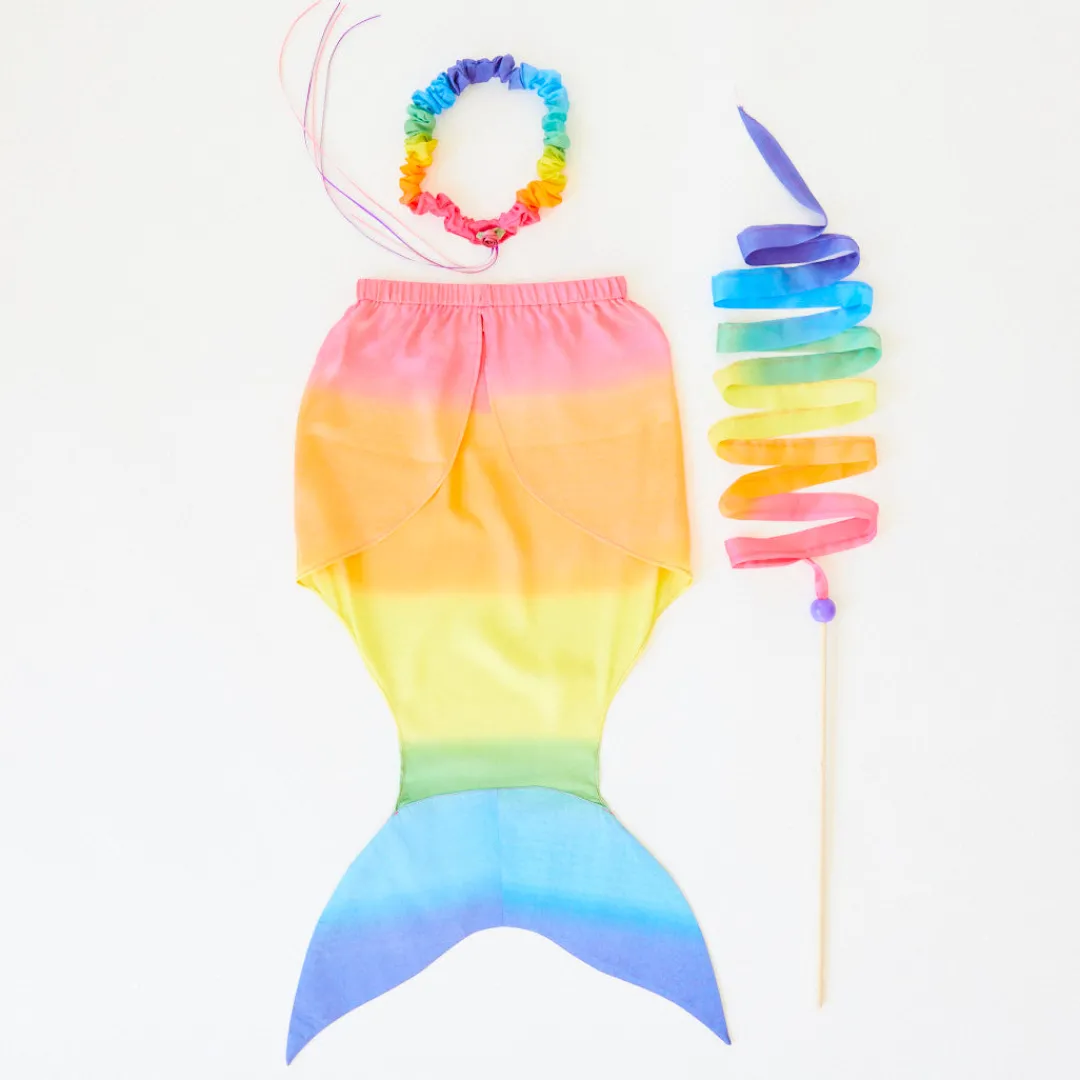 Sarah's Silks Mermaid Party-Rainbow Mermaid Prince And Princess Costume