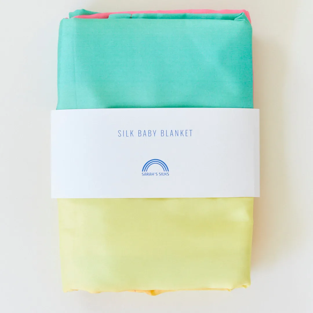 Sarah's Silks Silk Baby Blankets-Rainbow Silk Baby Blanket
