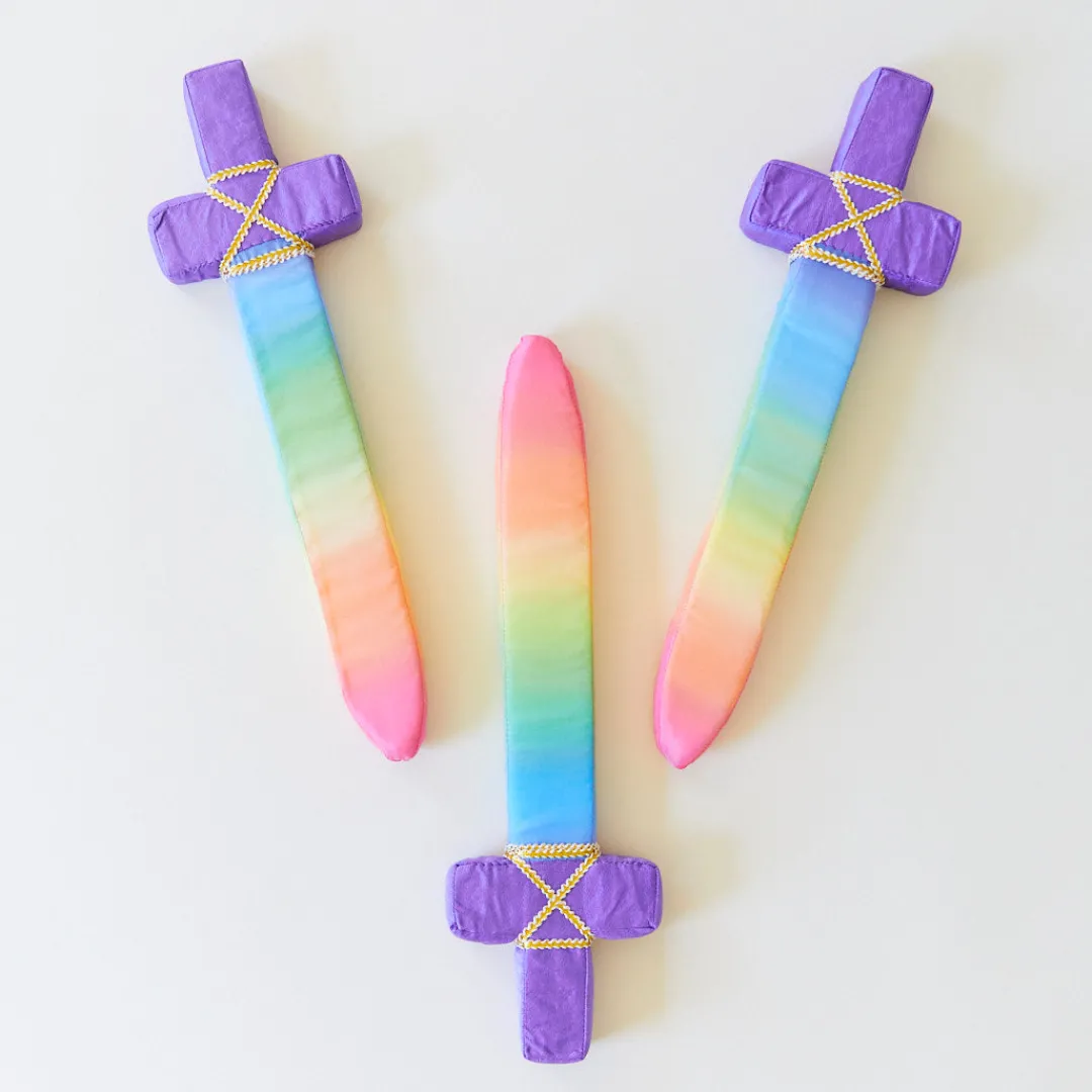 Sarah's Silks Soft Swords & Shields|Rainbow Party-Rainbow Soft Sword