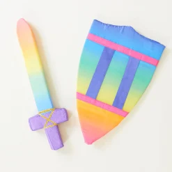 Sarah's Silks Soft Swords & Shields|Rainbow Party-Rainbow Sword & Shield Bundle