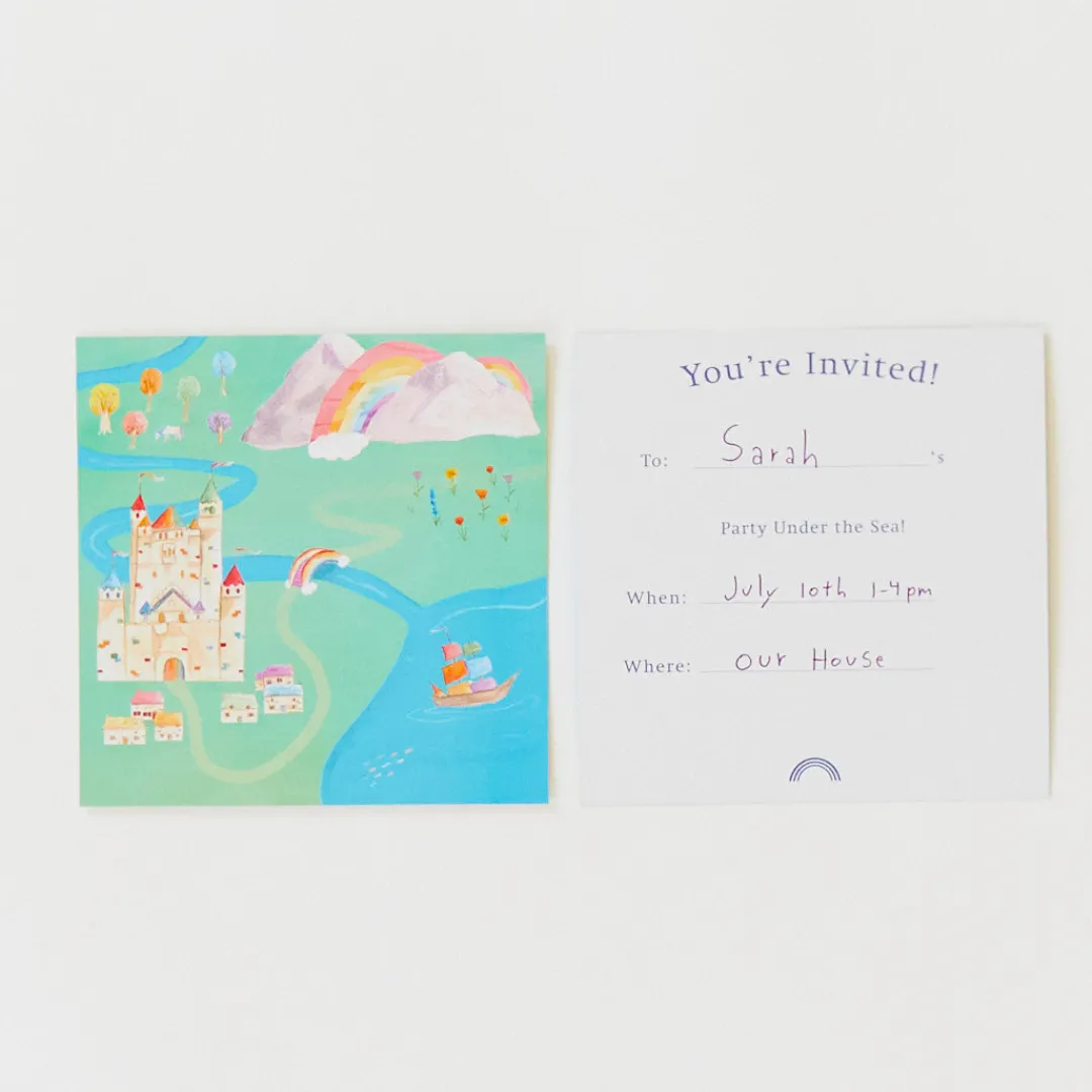 Sarah's Silks Rainbow Party|Party Favors-Rainbowland Party Invitations