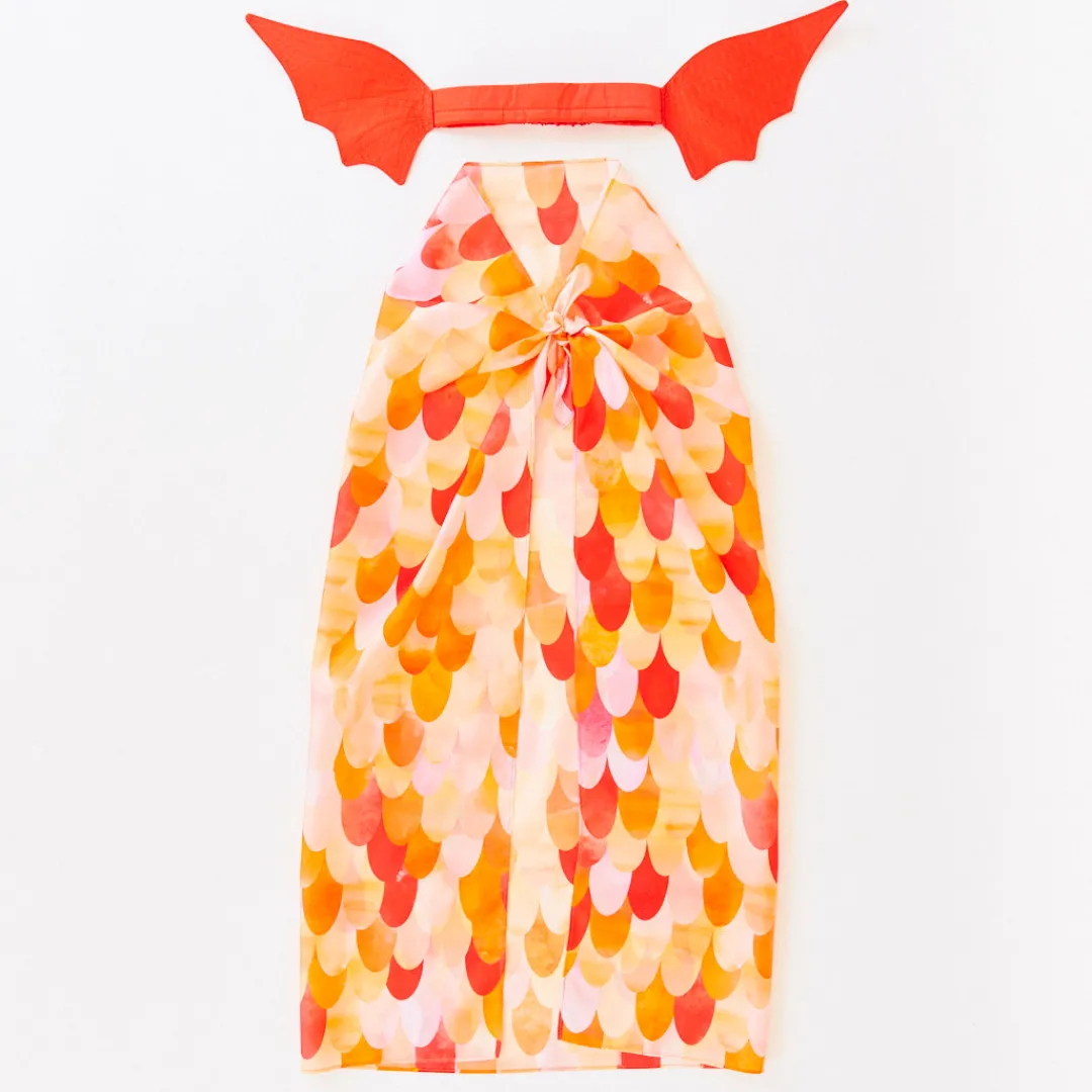Sarah's Silks Dress-Up Sets-Red Dinosaur Costume