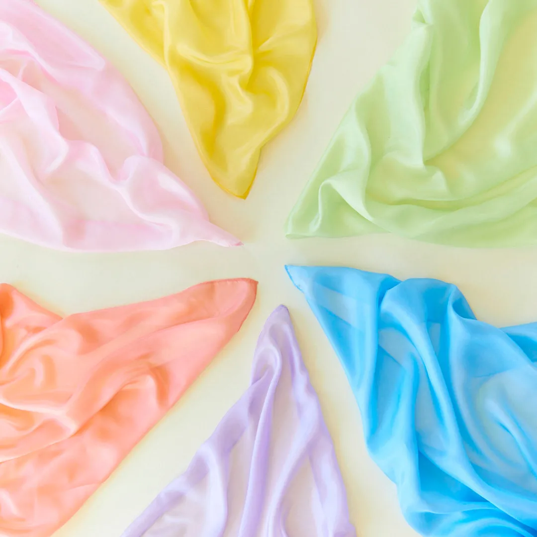 Sarah's Silks Playsilk Sets|Playsilk Displays-Set Of 17 Solid Color Playsilks