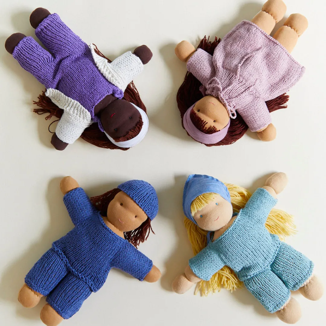 Sarah's Silks Waldorf Dolls-Waldorf Doll Complete Set Of 4