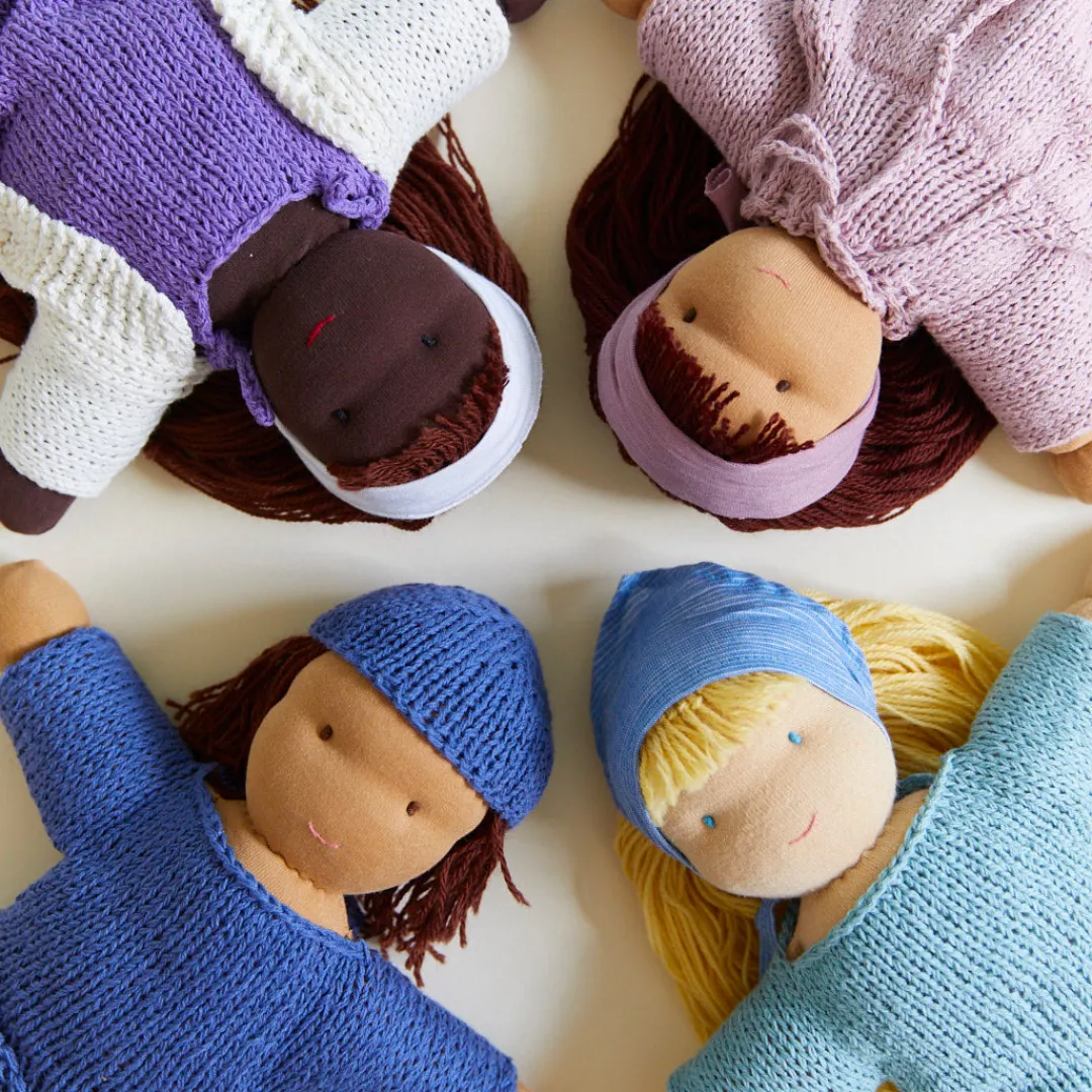 Sarah's Silks Waldorf Dolls-Waldorf Doll Complete Set Of 4