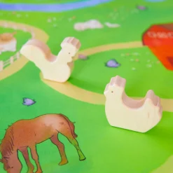 Sarah's Silks Wooden Animals-Wooden Rooster