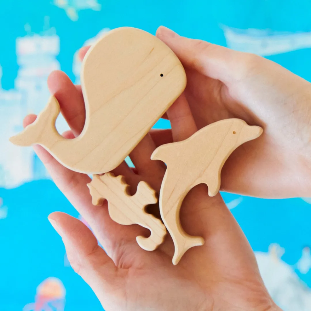 Sarah's Silks Mermaid Party-Wooden Seahorse