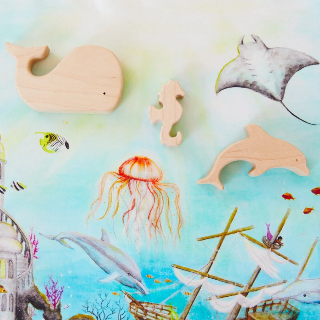 Sarah's Silks Mermaid Party-Wooden Seahorse